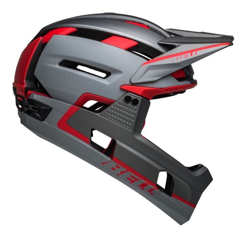 KASK FULL FACE  BELL SUPER AIR R MIPS SPHERICAL matte gray red roz. M (55-59 cm)
