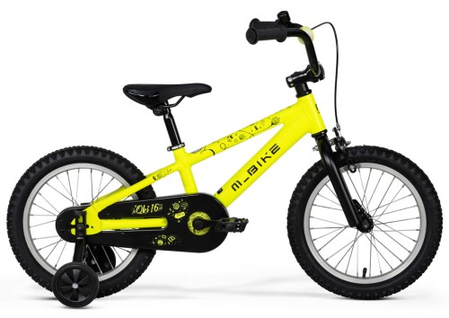 Rower dziecięcy M-BIKE QKI 16 8"  NEON YELLOW